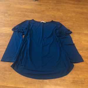 PERSAYA GIRL Long Sleeve Ruffle Top Size L